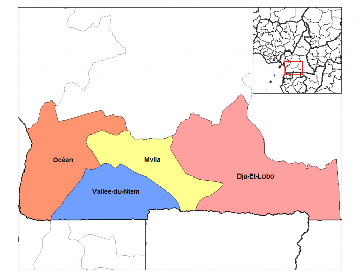 Carte de la région du SUD